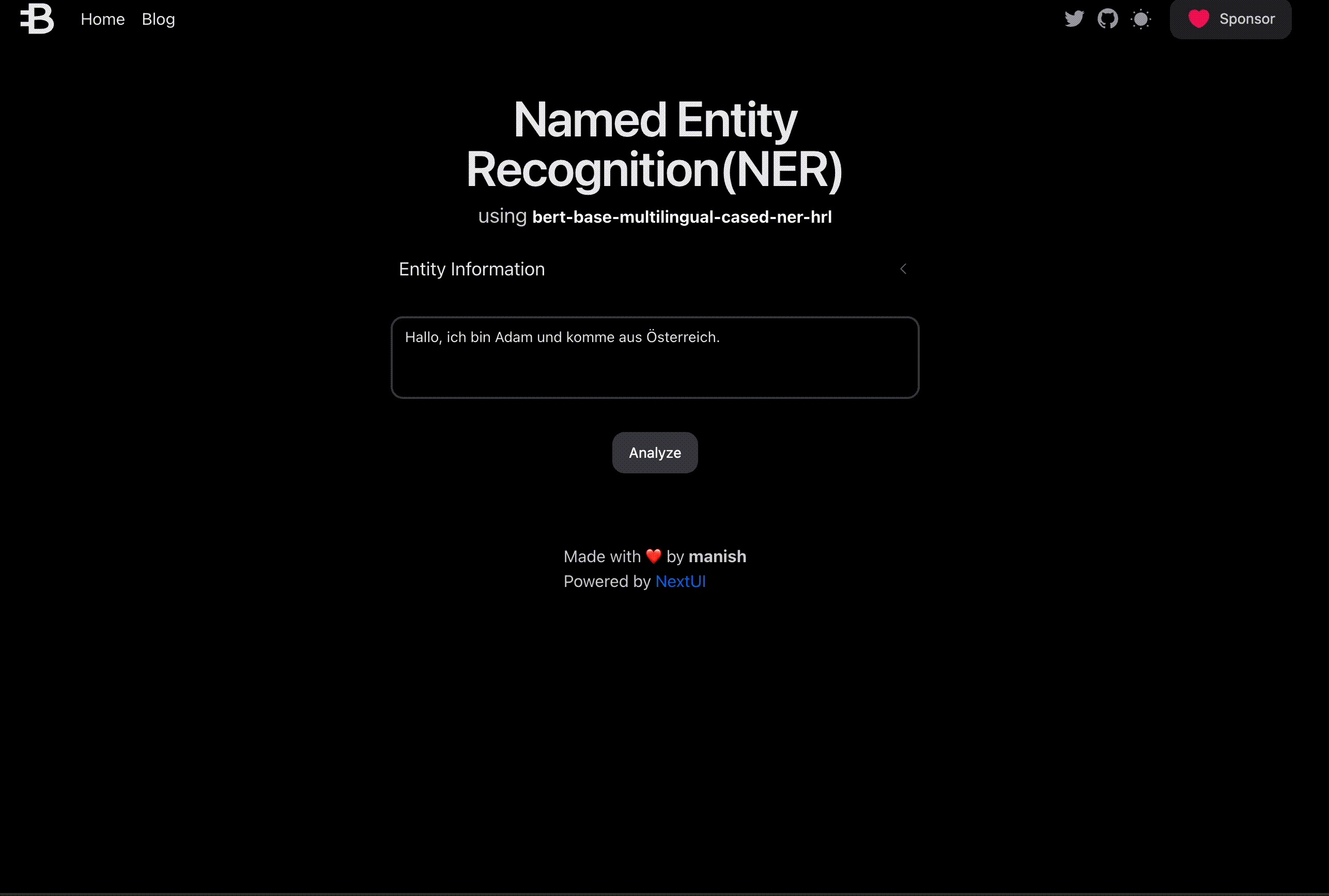 Named Entity Recognition (NER)