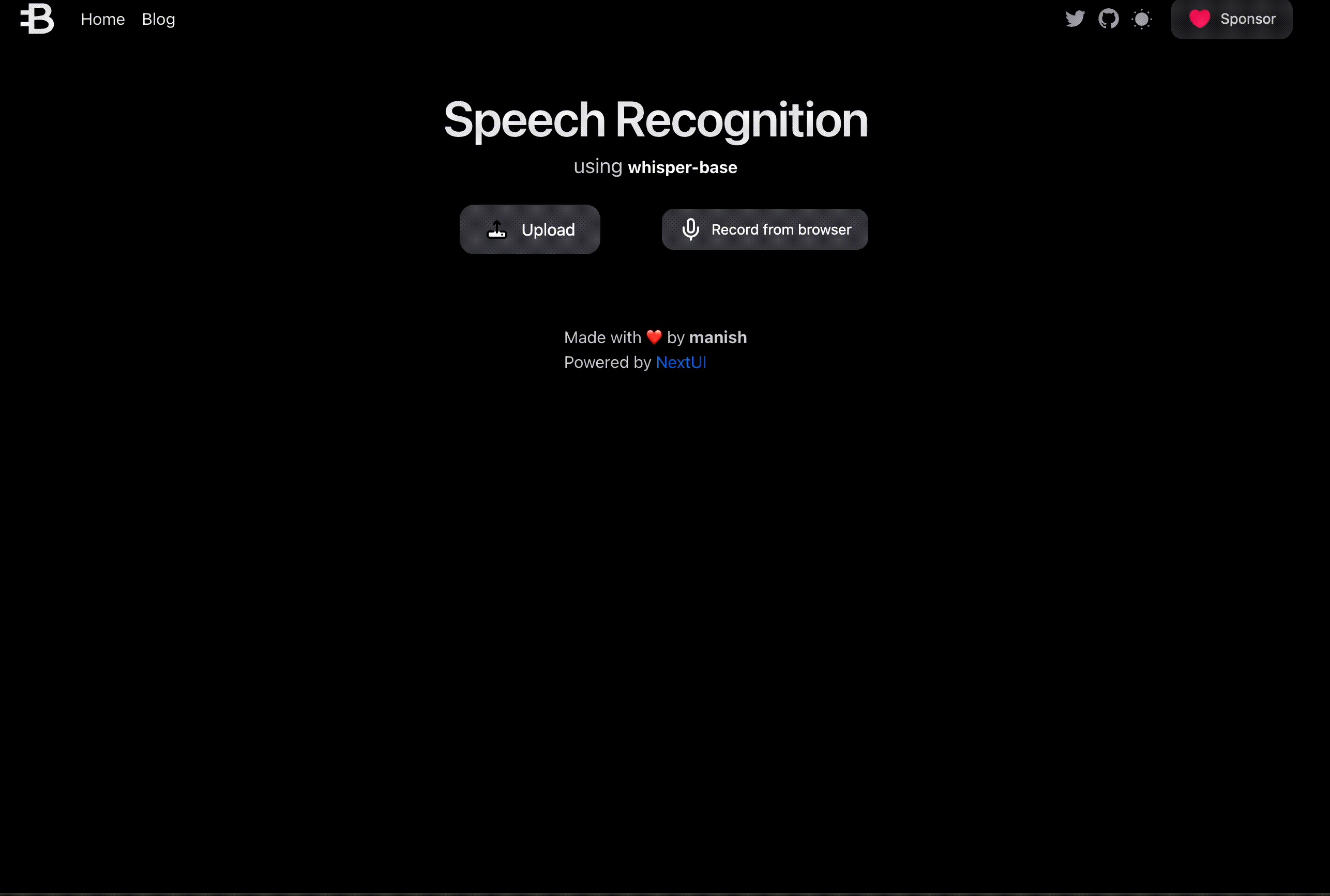 Speech Recognition